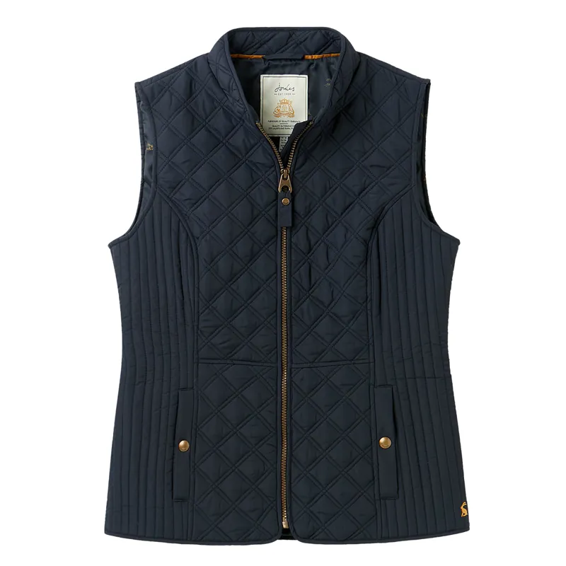 Joules Minx Diamond Quilted Gilet - Marine Navy