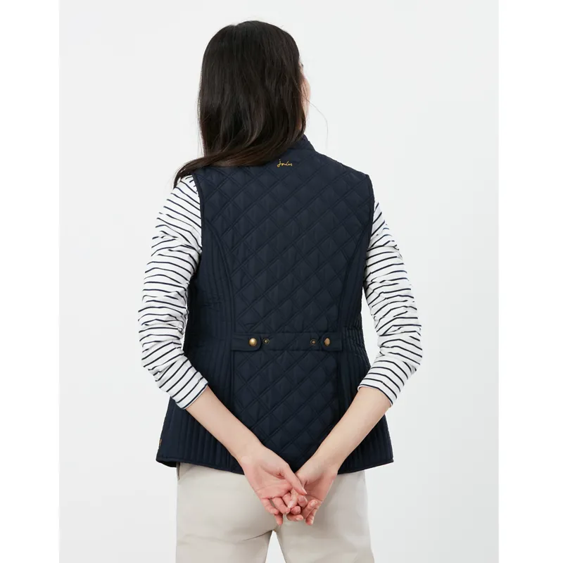 Joules Minx Diamond Quilted Gilet - Marine Navy-1