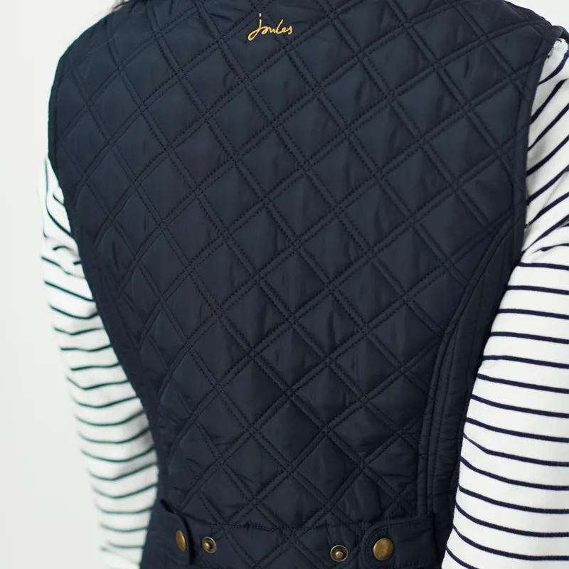 Joules Minx Diamond Quilted Gilet - Marine Navy-3