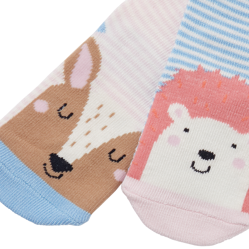 Joules Neat Feet 2 Pack Character Socks - Hedgehog Deer-1