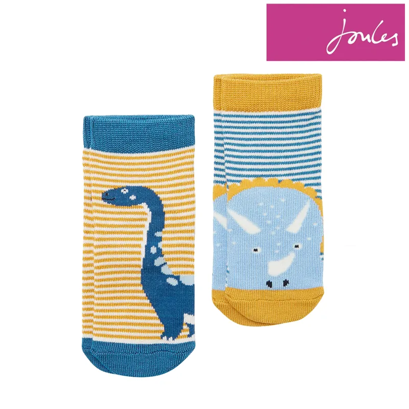 Joules Neat Feet 2 Pack Character Baby Socks - Double Dino
