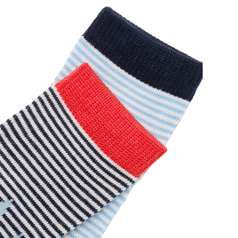 Joules Neat Feet 2 Pack Character Baby Socks - Shark Puffin-2