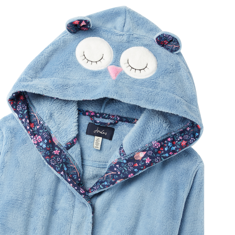 Joules Constell Luxe Character Dressing Gown - Haze Blue-1