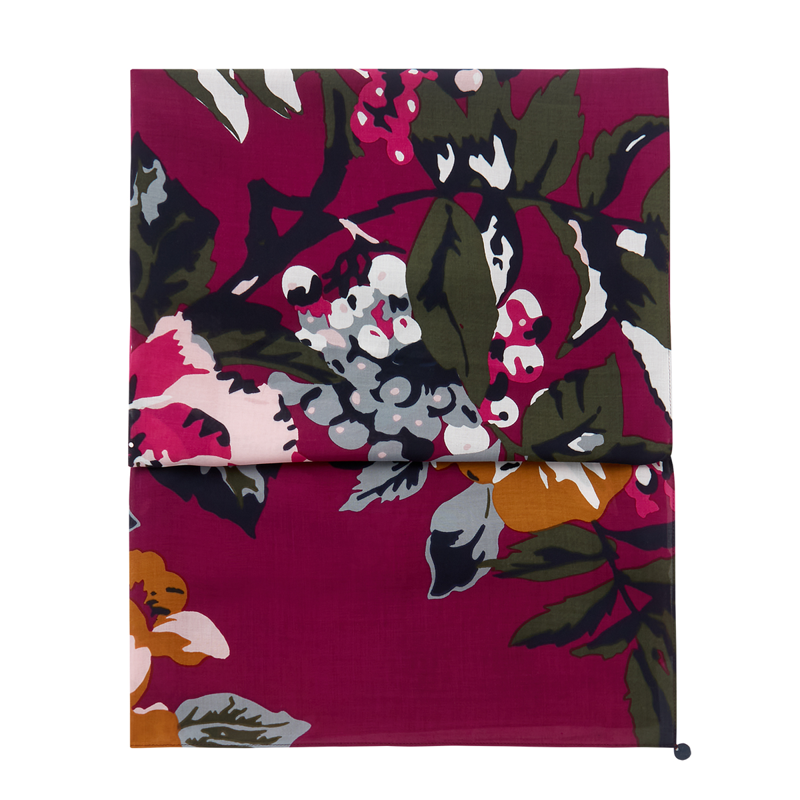 Joules Eco Conway Lightweight Printed Scarf - Berry Floral-2