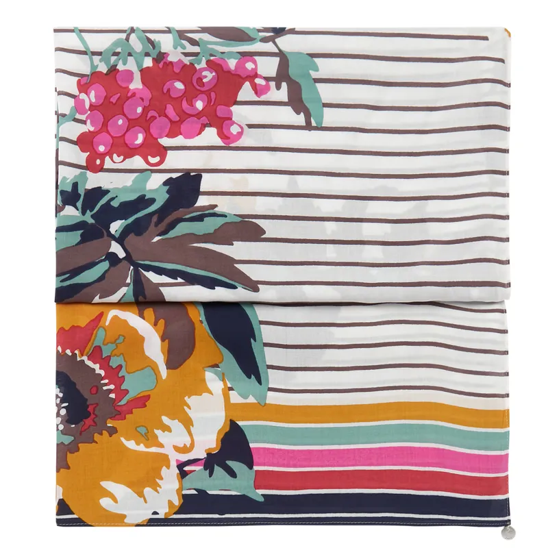 Joules Eco Conway Lightweight Printed Scarf - Cream Floral-3