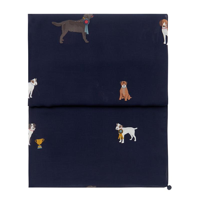 Joules Eco Conway Lightweight Printed Scarf - Dog Portrait-3