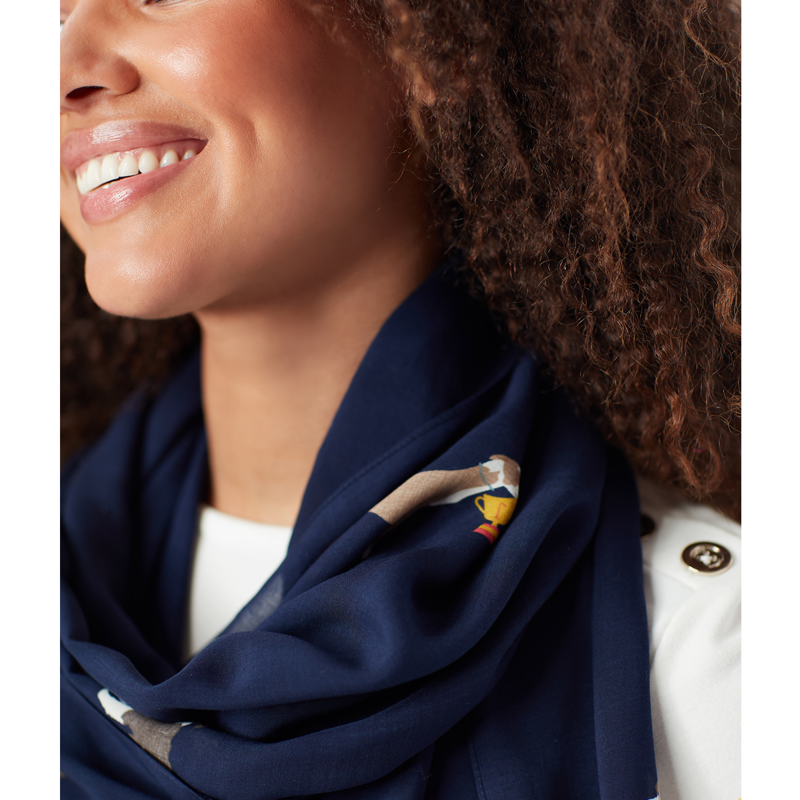 Joules Eco Conway Lightweight Printed Scarf - Dog Portrait-2