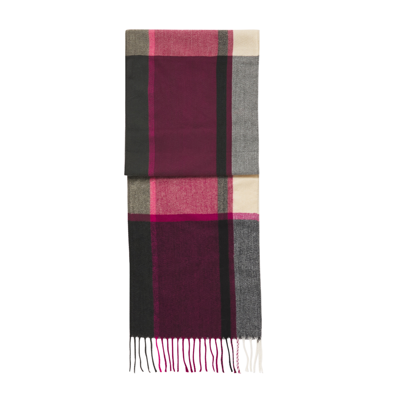 Joules Bracken Scarf - Black Check-2