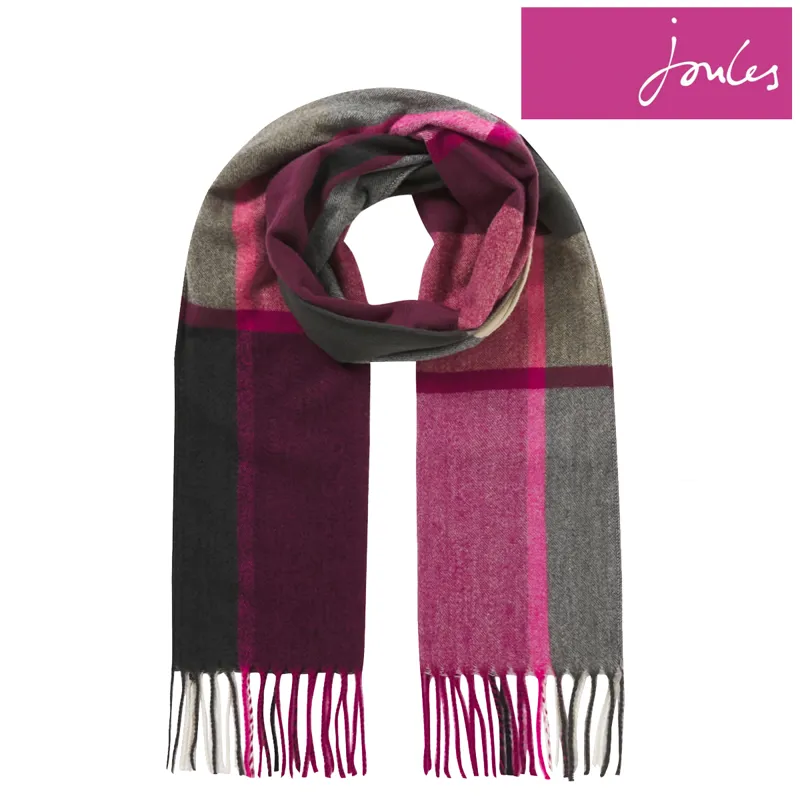 Joules Bracken Scarf - Black Check