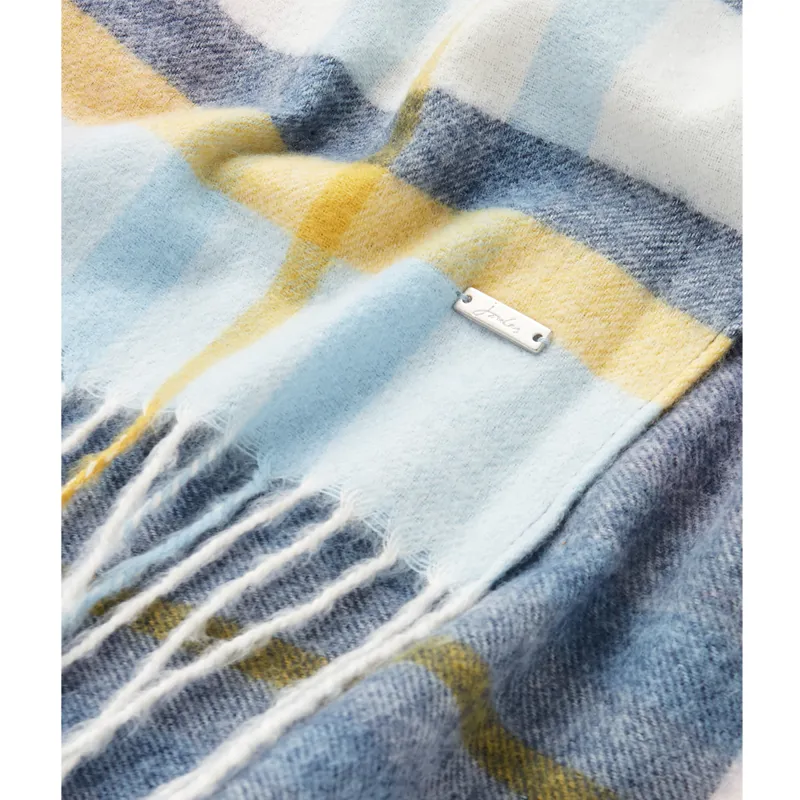 Joules Bracken Scarf - Pink Blue Check-3