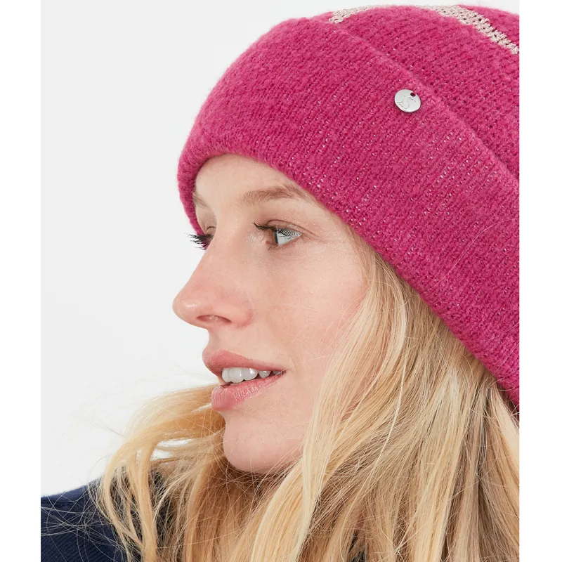 Joules Vinnie Knitted Beanie - Pink-2