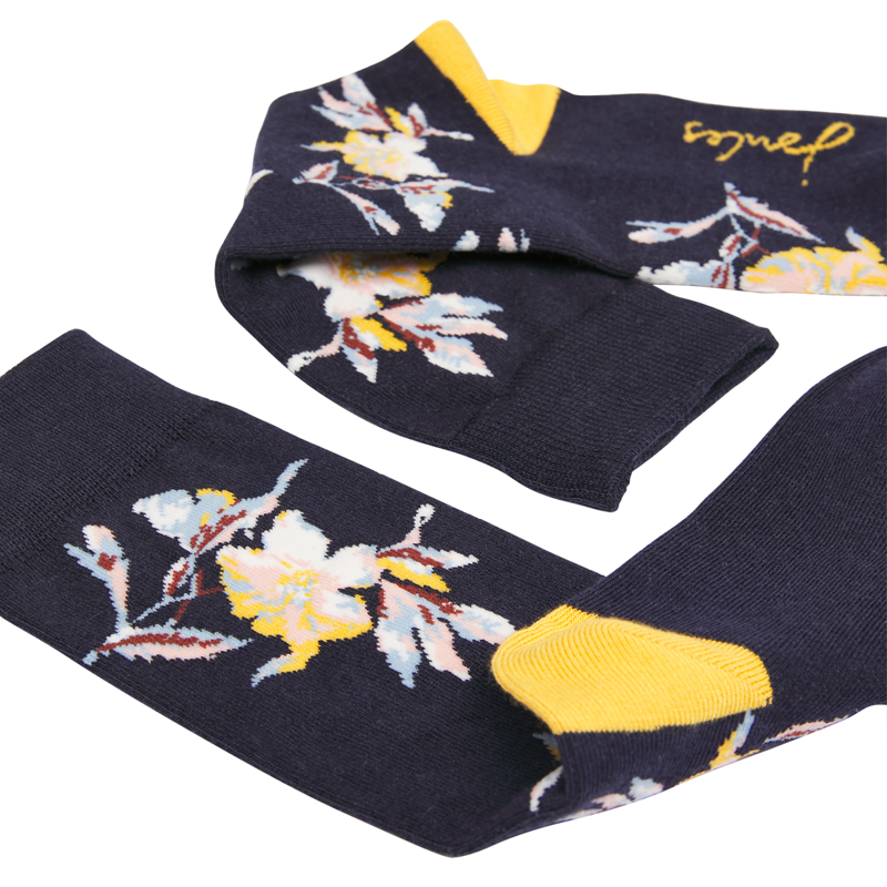Joules Brill Bamboo Socks - Navy Floral-1