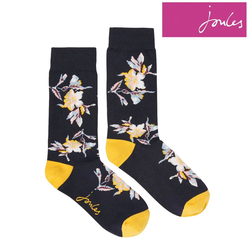 Joules Brill Bamboo Socks - Navy Floral