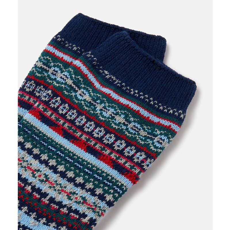 Joules Lucille Fairisle Boot Sock - Navy Fairisle-1