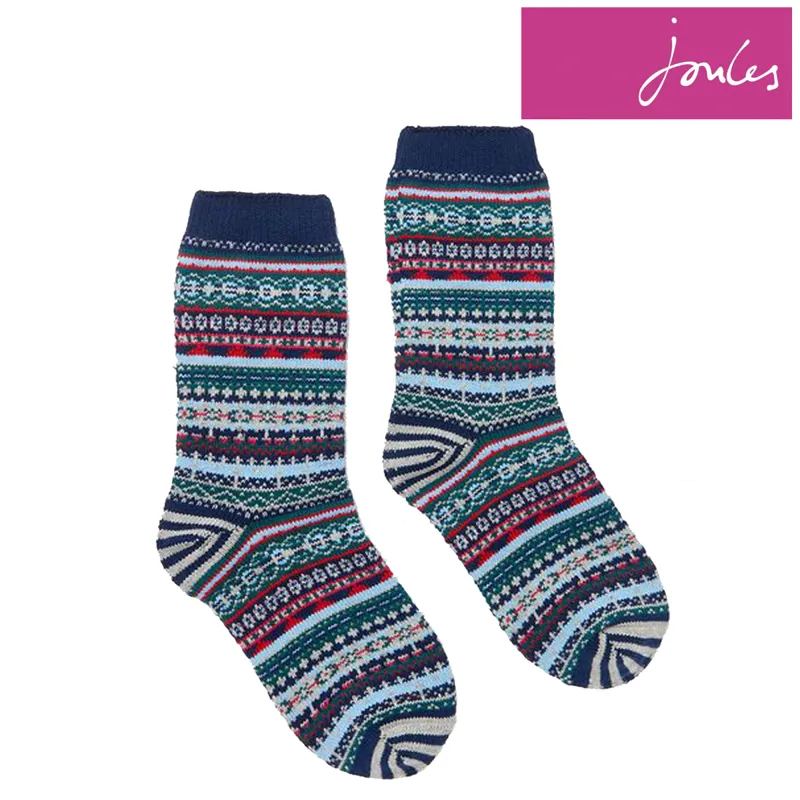 Joules Lucille Fairisle Boot Sock - Navy Fairisle