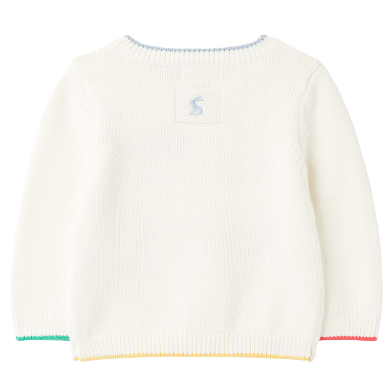 Joules The Intarsia Knit Jumper - White Animals-1