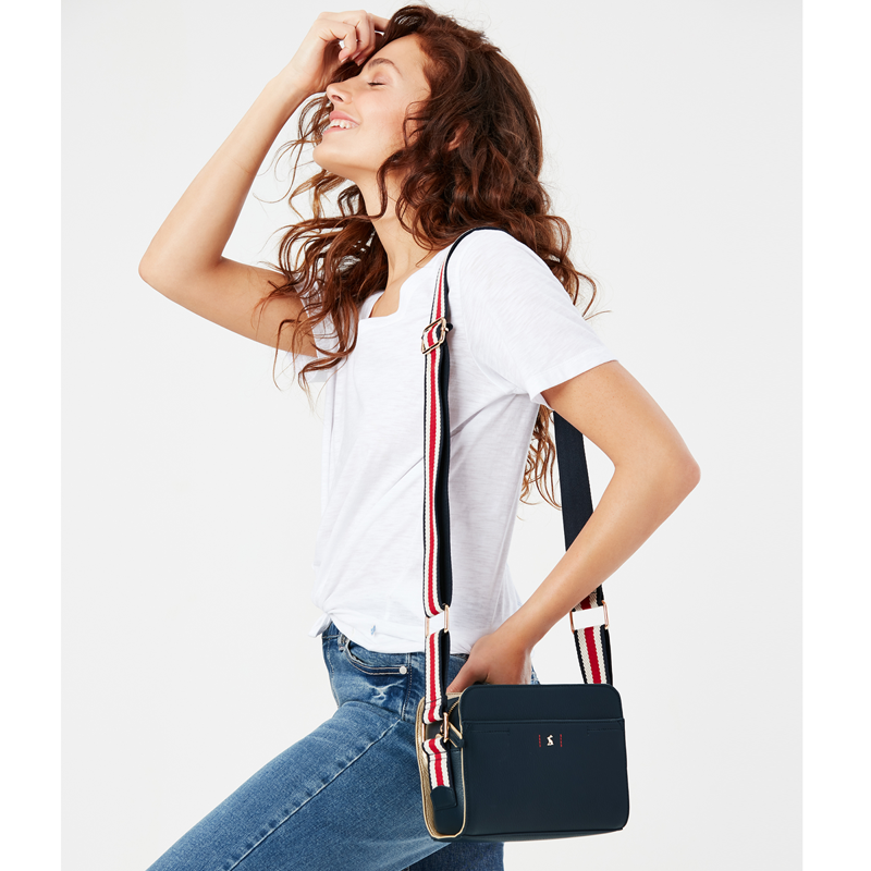 Joules Zia Vegan Pu Camera Bag - French Navy-2