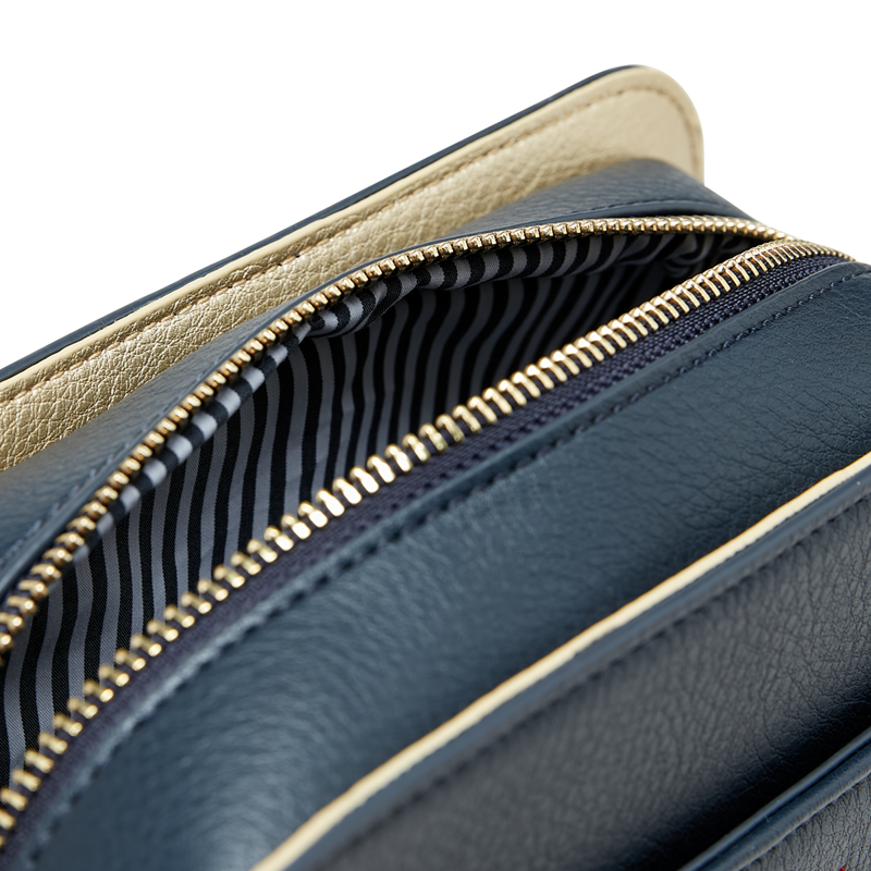 Joules Zia Vegan Pu Camera Bag - French Navy-4