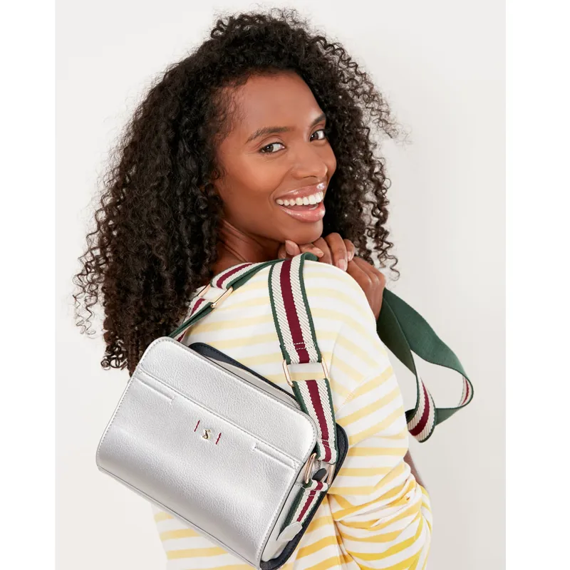 Joules Zia Vegan Pu Camera Bag - Silver-1