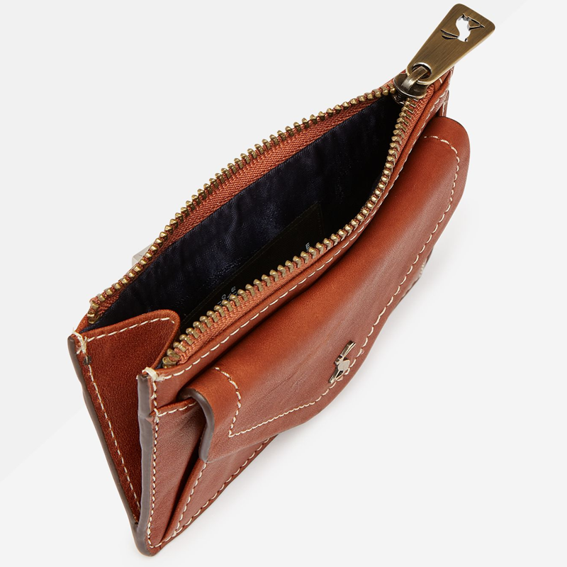 Joules Faybridge Leather Card Holder - Tan -2