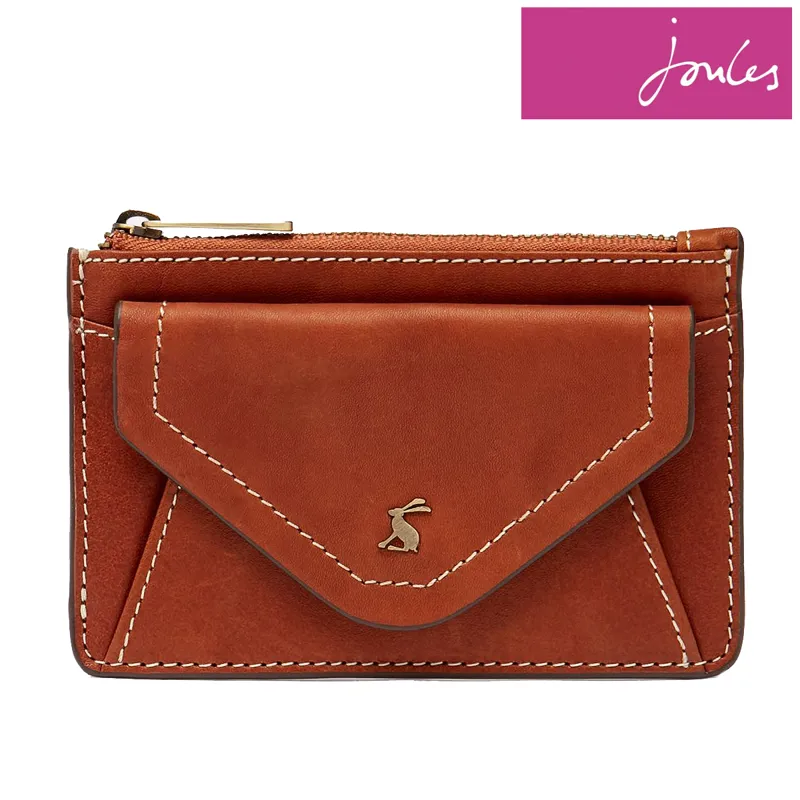 Joules Faybridge Leather Card Holder - Tan 