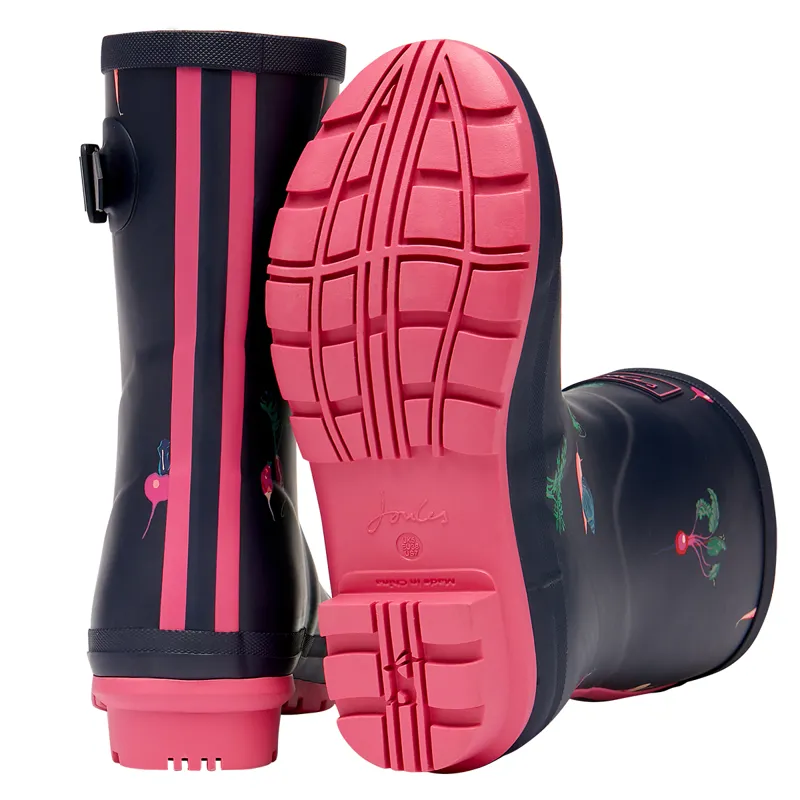 Joules Molly Mid Height Printed Wellies - Navy Vegetables-3