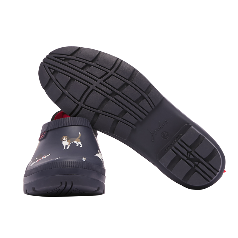 Joules Pop On Printed Welly Clogs - Navy Show Dogs-4