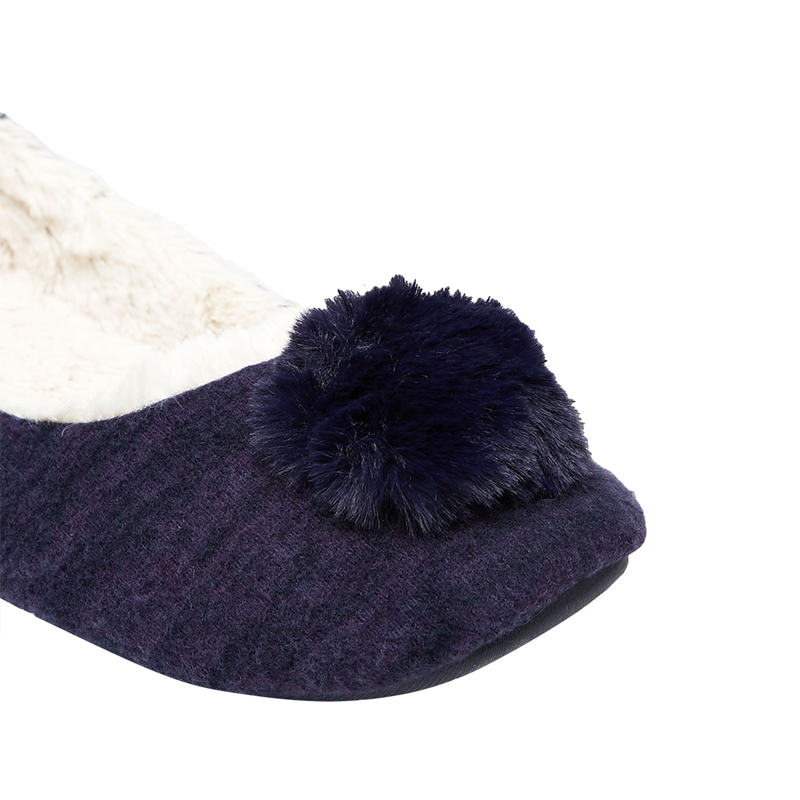 Joules Pombury Ballet Slippers - Navy-2