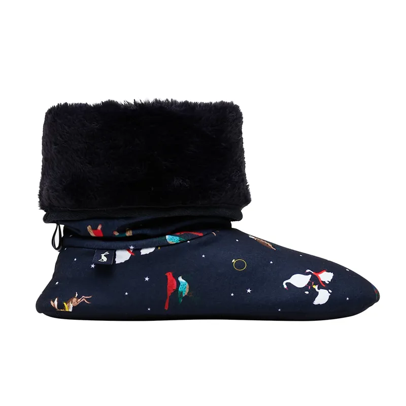 Joules Slouchy Slipper Sock Boots - Woodland Christmas-2