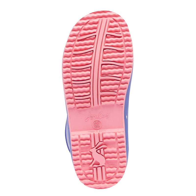 Joules Junior Roll Up Flexible Printed Wellies - Blue Clouds-3