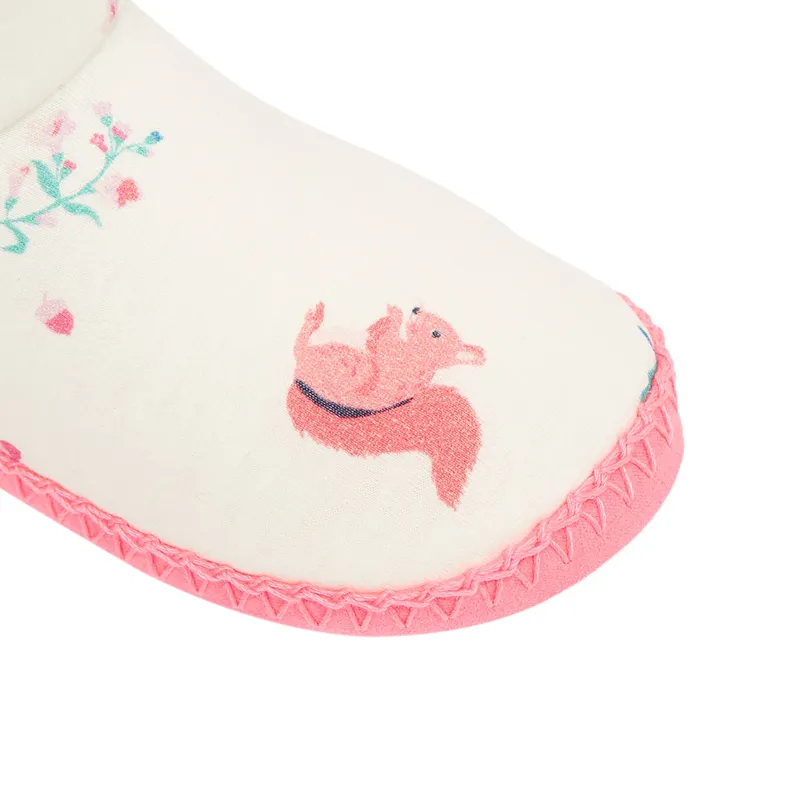 Joules Padabout Slippersocks - White Squirell-2