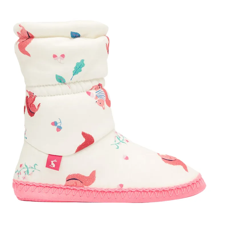 Joules Padabout Slippersocks - White Squirell-4