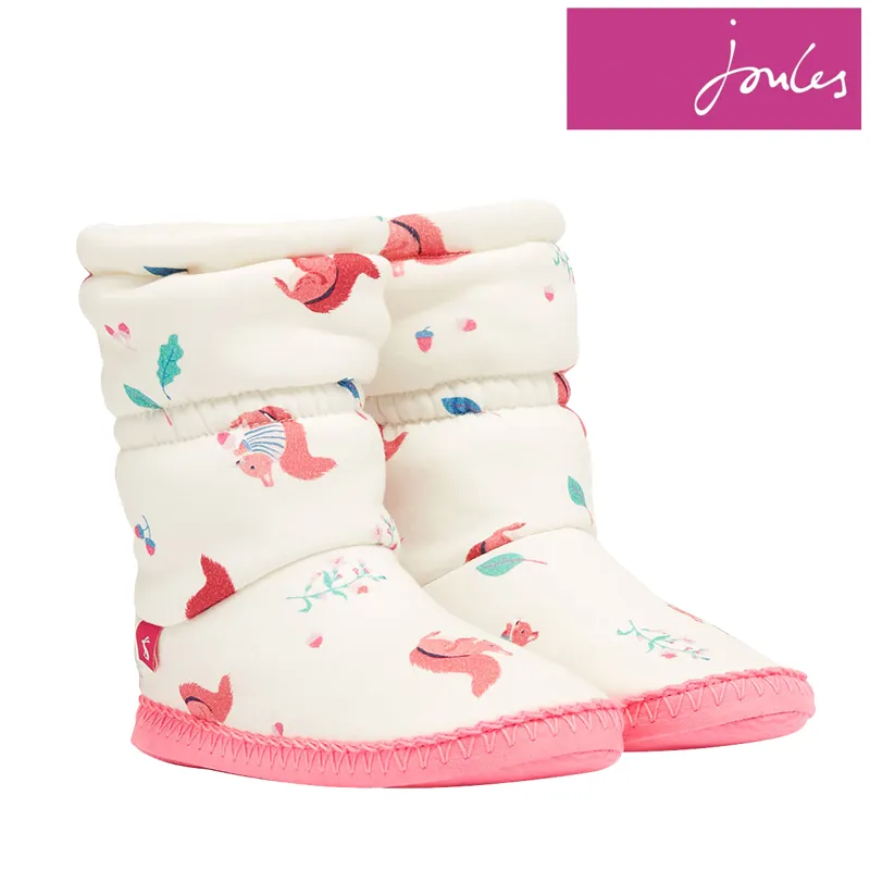Joules Padabout Slippersocks - White Squirell