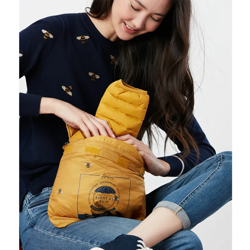 Joules Snug Water Resistant Packable Coat - Antique Gold-1