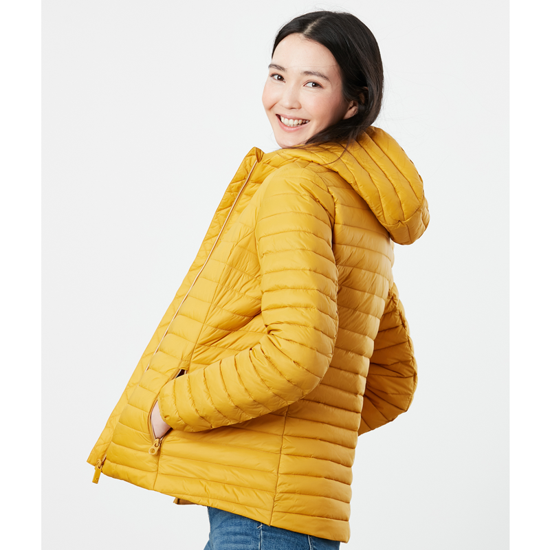 Joules Snug Water Resistant Packable Coat - Antique Gold-2