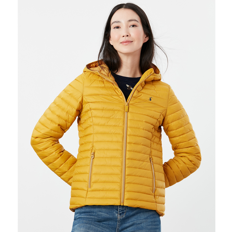 Joules Snug Water Resistant Packable Coat - Antique Gold-3