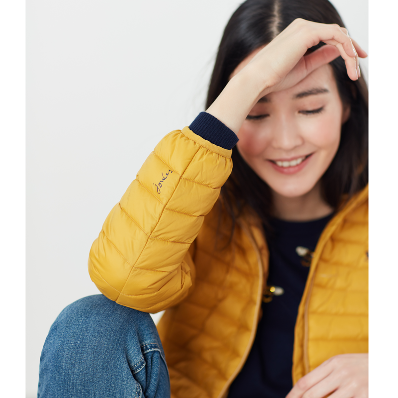 Joules Snug Water Resistant Packable Coat - Antique Gold-5