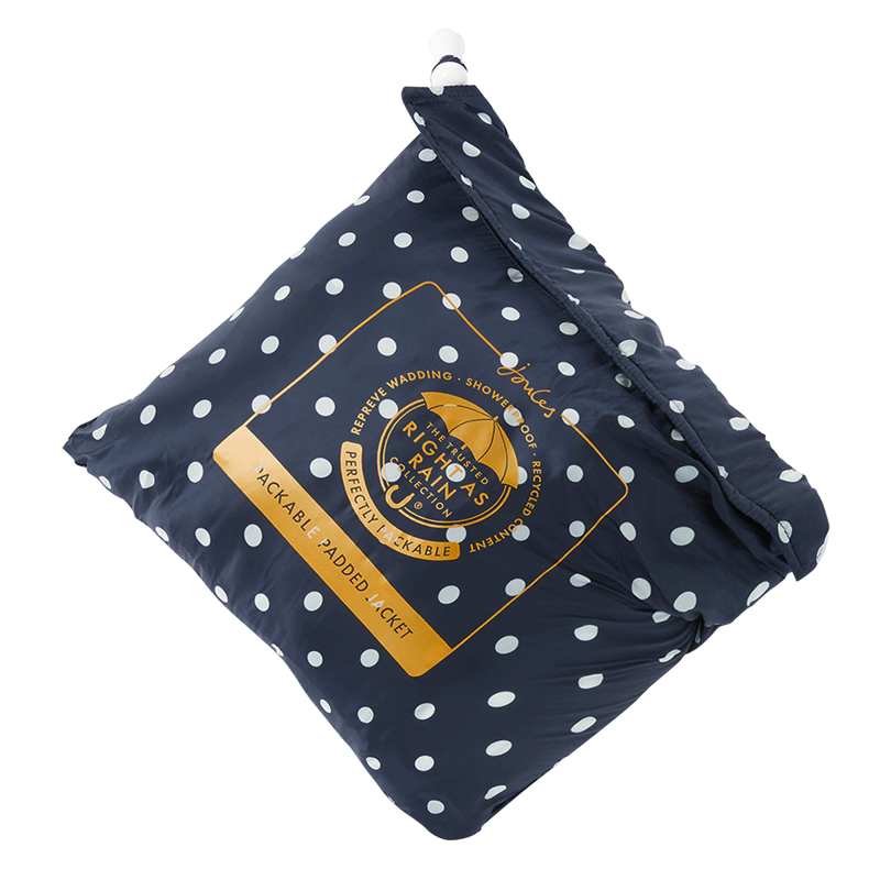 Joules Snug Water Resistant Packable Coat - Marine Navy-5