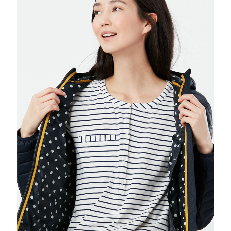 Joules Snug Water Resistant Packable Coat - Marine Navy-6