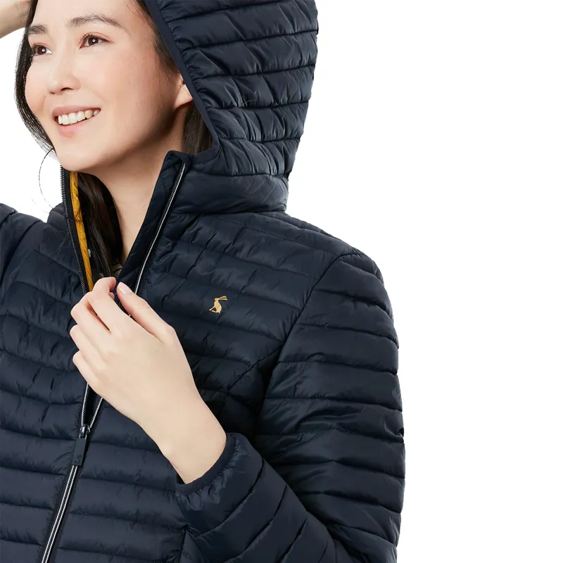 Joules Snug Water Resistant Packable Coat - Marine Navy-2