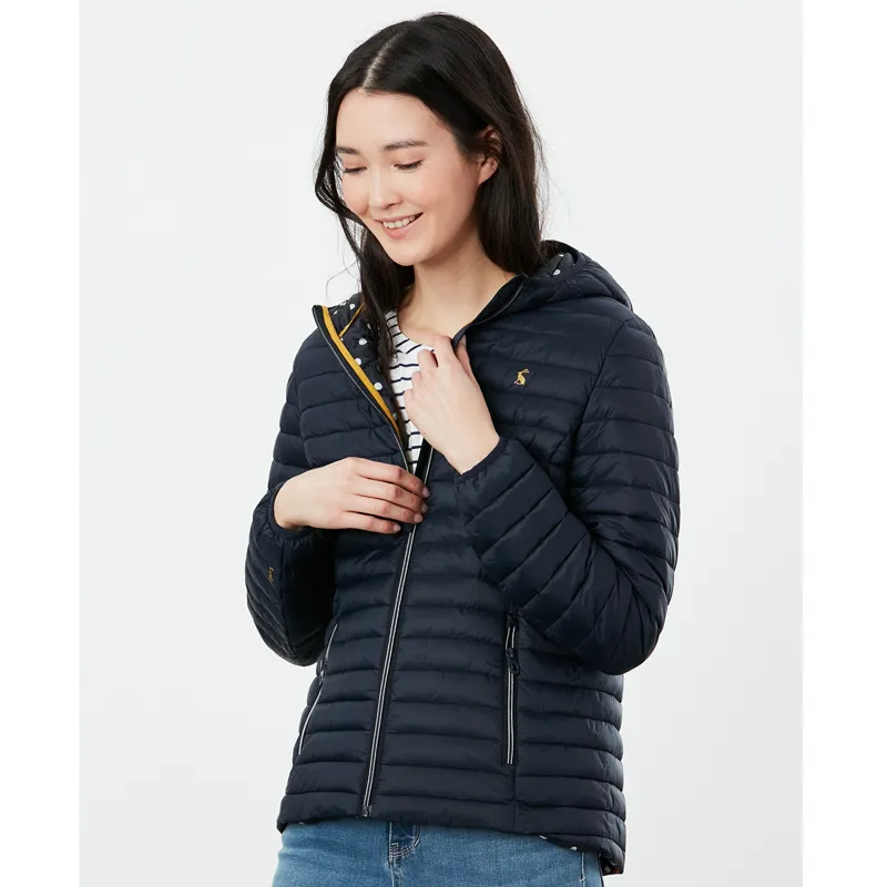 Joules Snug Water Resistant Packable Coat - Marine Navy-3