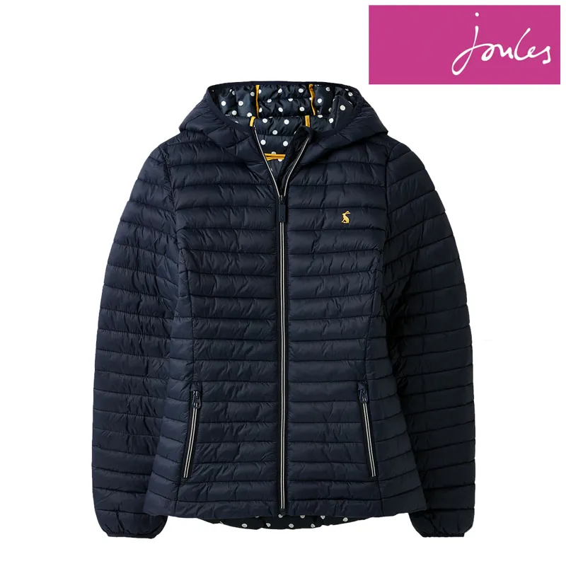 Joules Snug Water Resistant Packable Coat - Marine Navy