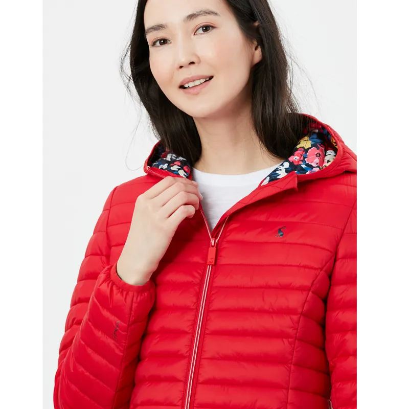 Joules Snug Water Resistant Packable Coat - Red-1