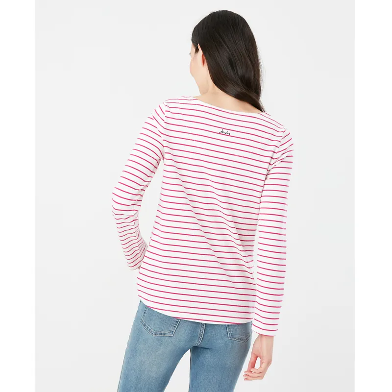 Joules Harbour Luxe Long Sleeve Jersey Top - Christmas Partridge-1