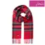 Joules Fairwell Checked Wool Scarf - Navy Red Check