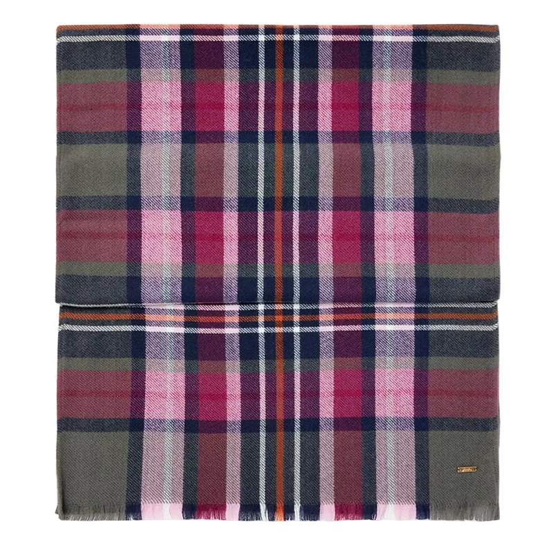 Joules Bridey Checked Warm Handle Scarf - Dark Multi Check-1