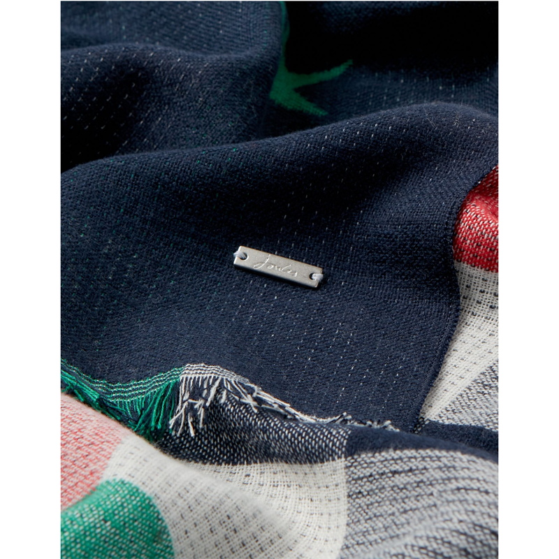 Joules Farnsley Scarf - Navy Gingham Star -2