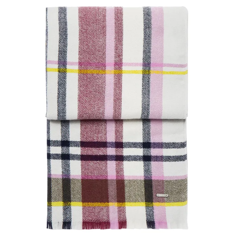 Joules Bridey Checked Warm Handle Scarf - Grey Marl Check-2