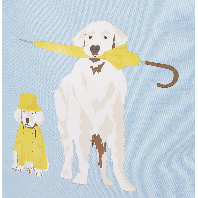 Joules Lulu Shopper Tote Bag - Blue Umbrella Dogs-2