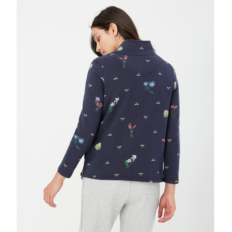 Joules Pip Print Casual Half Zip Sweatshirt - French Navy-4